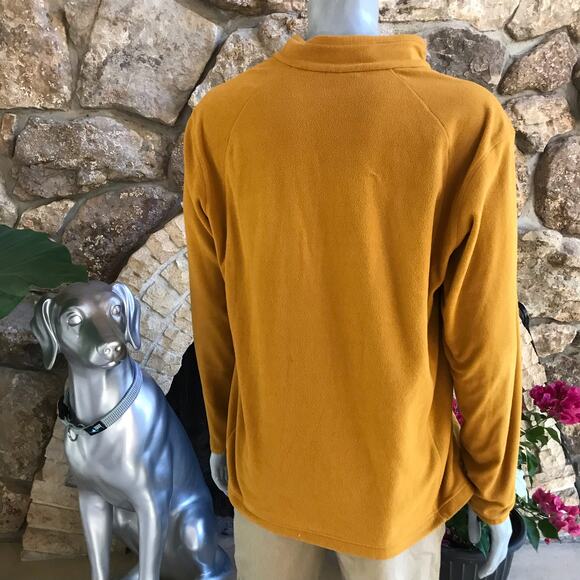 Cabela's 1/2 Zip Mustard Yellow Fleece Pullover Jacket Men's Size L Large - Picture 2 of 6